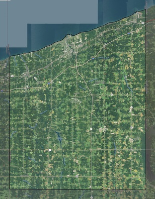 Ashtabula County OH USGS imagery and topo map