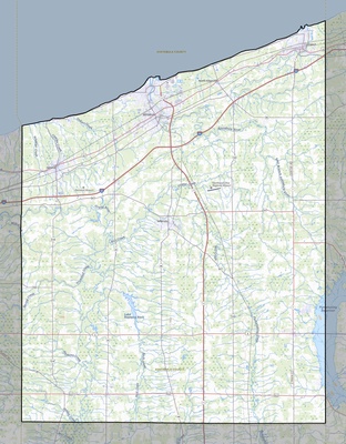 Ashtabula County OH USGS topo map