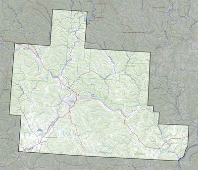 Athens County OH USGS topo map