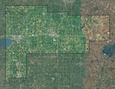 Auglaize County OH USGS imagery and topo map