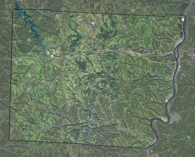 Belmont County OH USGS imagery and topo map