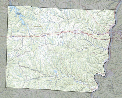 Belmont County OH USGS topo map
