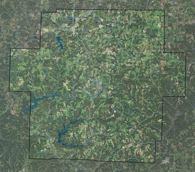 Carroll County OH USGS imagery and topo map