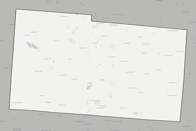 Champaign County OH county basemap context