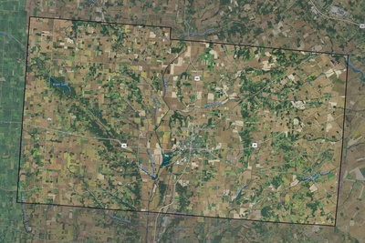 Champaign County OH USGS imagery and topo map