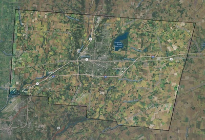 Clark County OH USGS imagery and topo map
