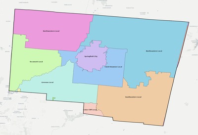 Clark County OH school district boundaries map