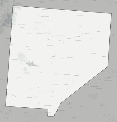 Clinton County OH county basemap context
