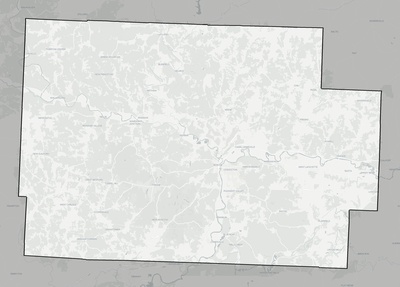 Coshocton County OH county basemap context