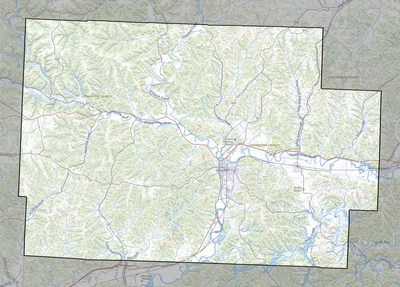 Coshocton County OH USGS topo map