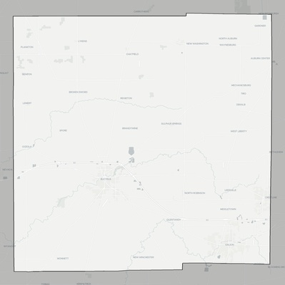 Crawford County OH county basemap context