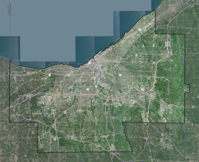 Cuyahoga County OH USGS imagery and topo map