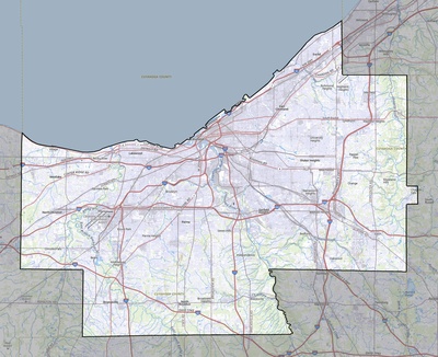 Cuyahoga County OH USGS topo map