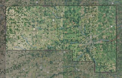 Defiance County OH USGS imagery and topo map