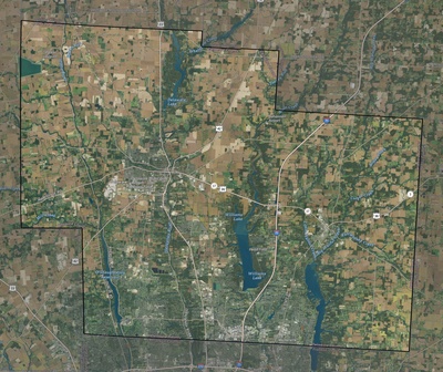 Delaware County OH USGS imagery and topo map