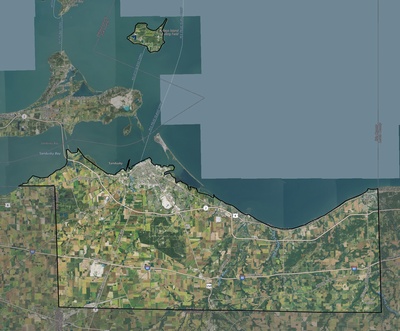 Erie County OH USGS imagery and topo map