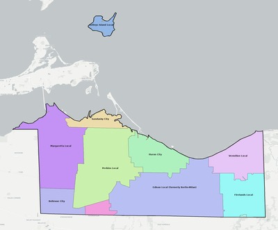 Erie County OH school district boundaries map