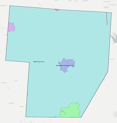 Fayette County OH school district boundaries map