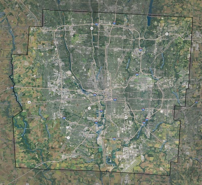 Franklin County OH USGS imagery and topo map