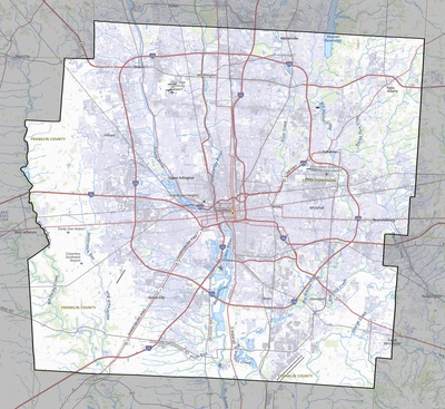 Franklin County OH USGS topo map