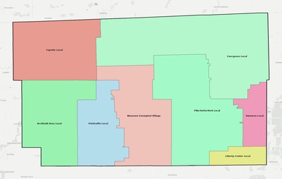 Fulton County OH school district boundaries map