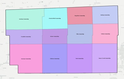 Fulton County OH townships and subdivisions map