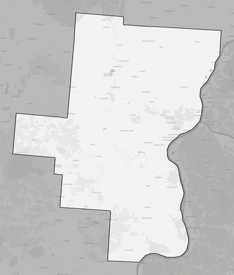 Gallia County OH county basemap context