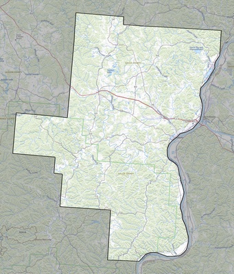Gallia County OH USGS topo map