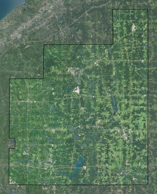 Geauga County OH USGS imagery and topo map