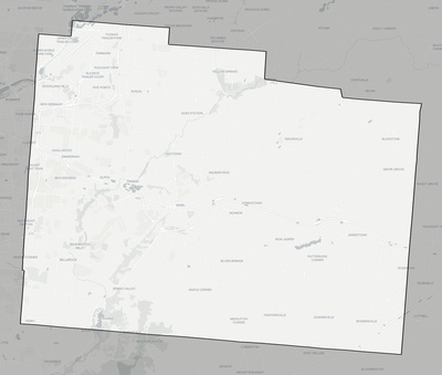 Greene County OH county basemap context
