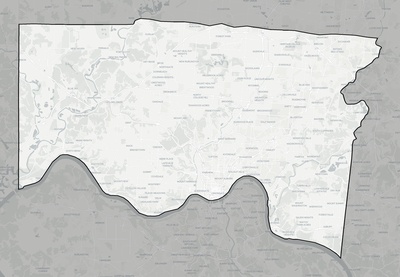 Hamilton County OH county basemap context