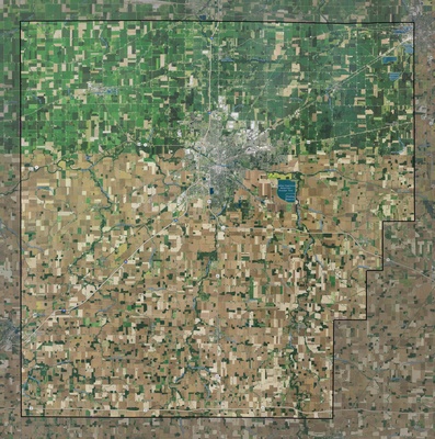 Hancock County OH USGS imagery and topo map