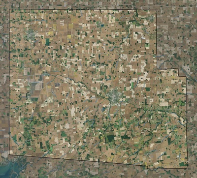 Hardin County OH USGS imagery and topo map