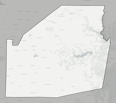 Highland County OH county basemap context