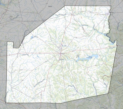 Highland County OH USGS topo map