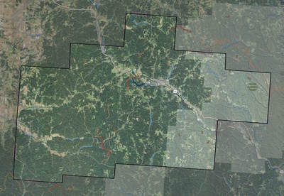 Hocking County OH USGS imagery and topo map