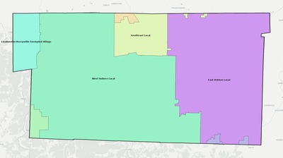 Holmes County OH school district boundaries map