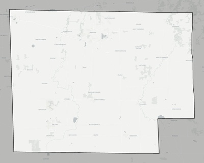 Huron County OH county basemap context