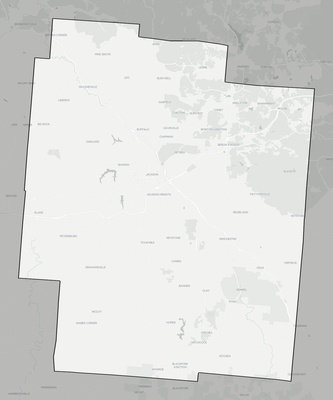 Jackson County OH county basemap context