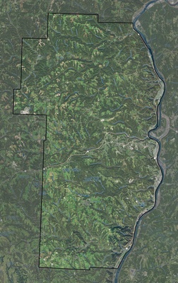 Jefferson County OH USGS imagery and topo map