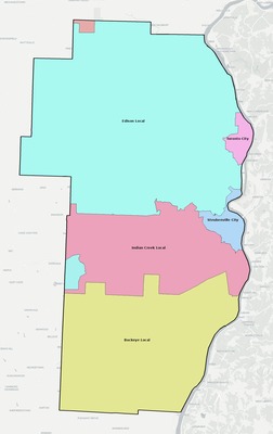Jefferson County OH school district boundaries map