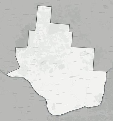 Lawrence County OH county basemap context