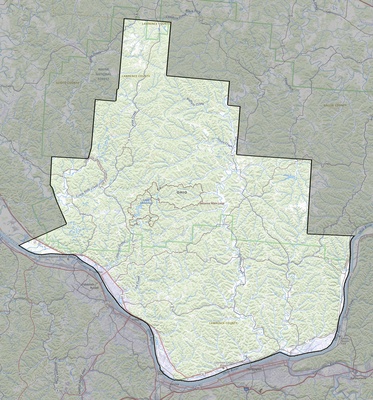 Lawrence County OH USGS topo map