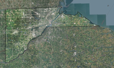 Lucas County OH USGS imagery and topo map