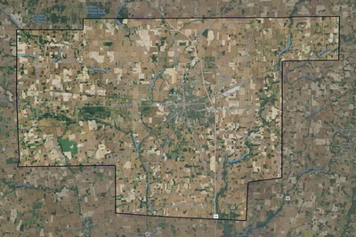 Marion County OH USGS imagery and topo map