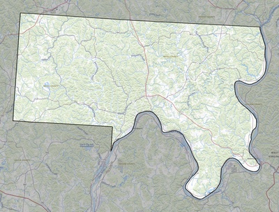 Meigs County OH USGS topo map