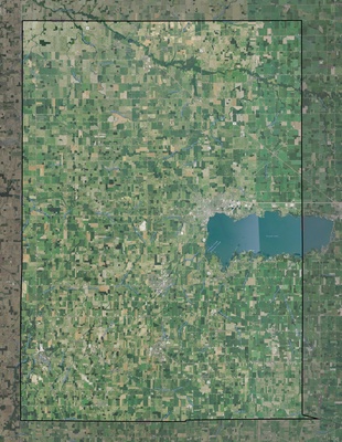 Mercer County OH USGS imagery and topo map