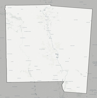 Miami County OH county basemap context