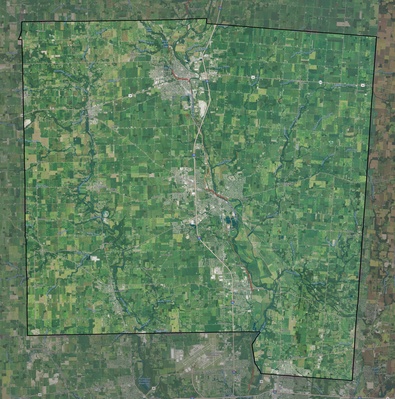 Miami County OH USGS imagery and topo map