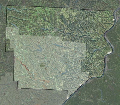 Monroe County OH USGS imagery and topo map